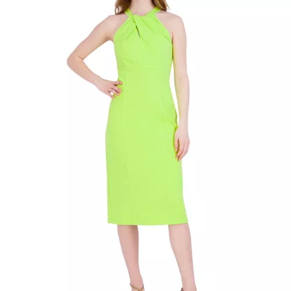 Bright Yellow Halter Dress